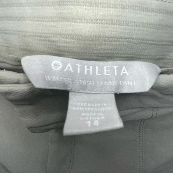 Athleta Wander Stash Skinny Pant Womens Size 14 Tan Neutral Beige Outdoor Travel - Picture 5 of 11